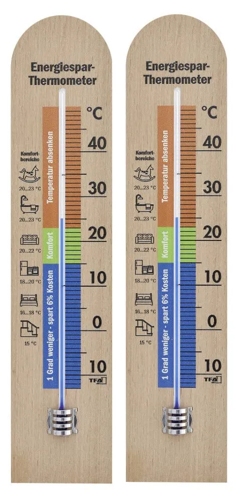 TFA Dostmann 12.1055.05 Energiespar-Thermometer Buche 1 Stück