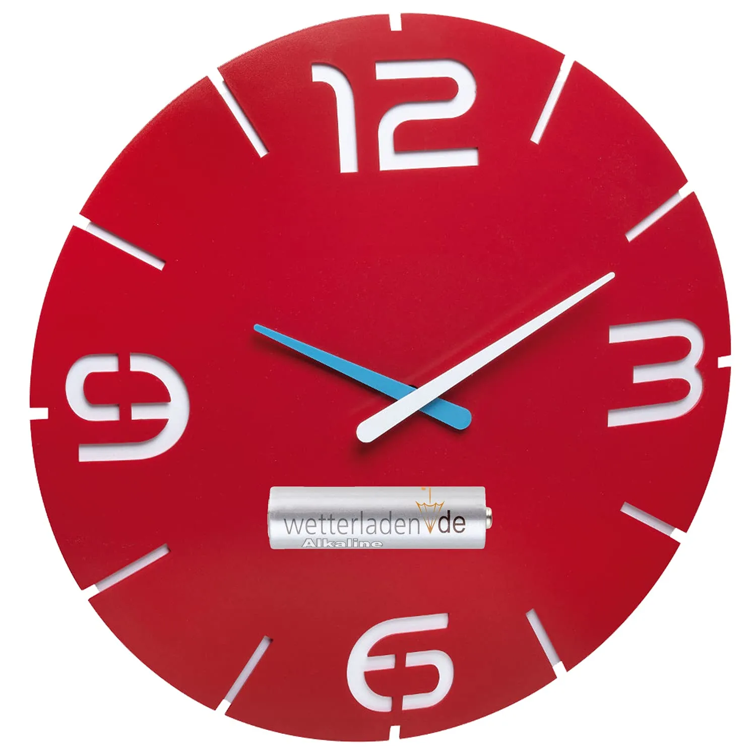 TFA Dostmann Contour 60.3047.05 Wanduhr Rot-Weiß 35cm