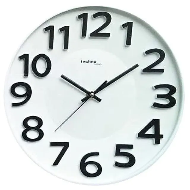 Technoline WT 4100 Wanduhr 30 cm weiß Kunststoff