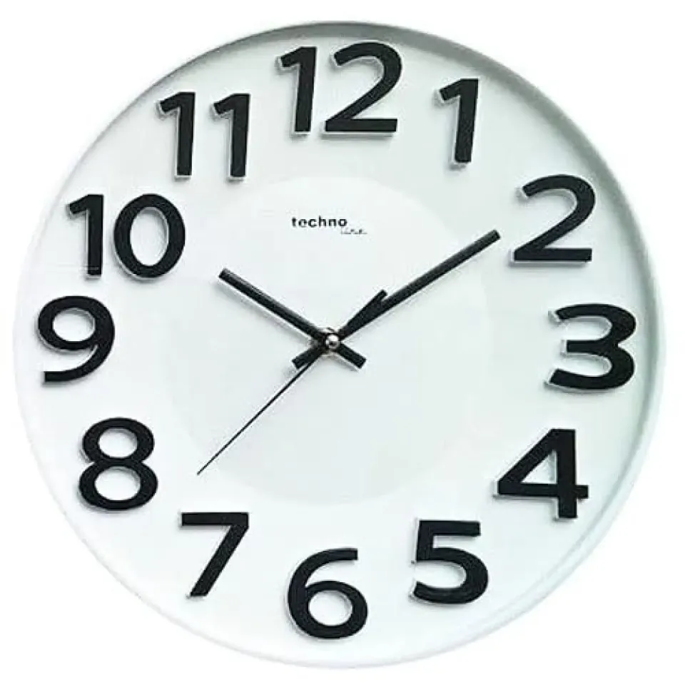 Technoline WT 4100 Wanduhr 30 cm weiß Kunststoff