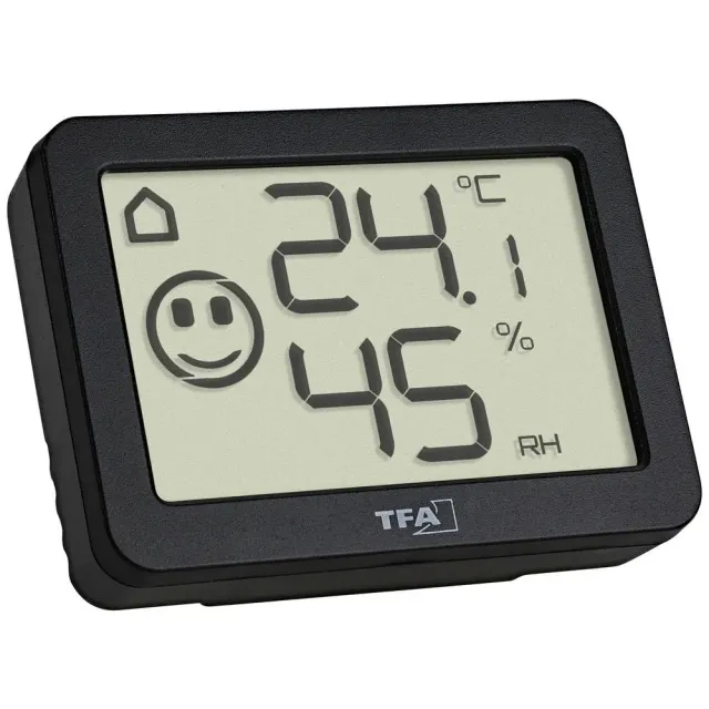 TFA Dostmann Mini Thermo-Hygrometer Schwarz digital Komfort