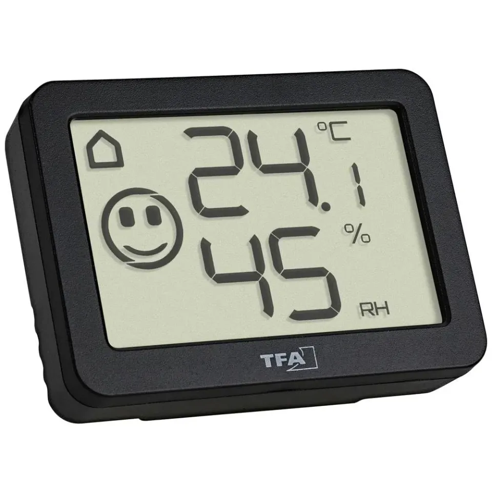 TFA Dostmann Mini Thermo-Hygrometer Schwarz digital Komfort