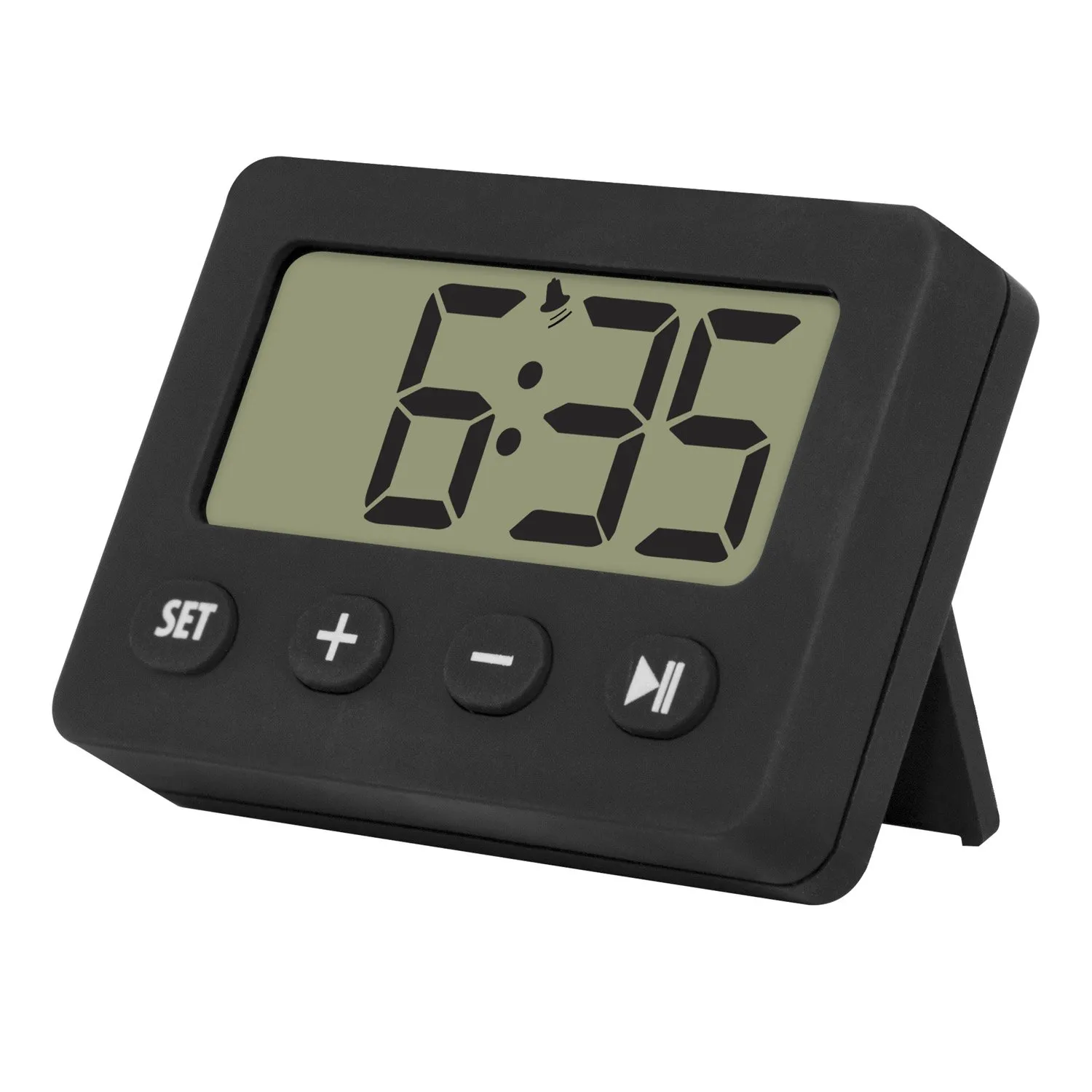 TFA Dostmann 60.2014.01 Digitalwecker schwarz mit Timer