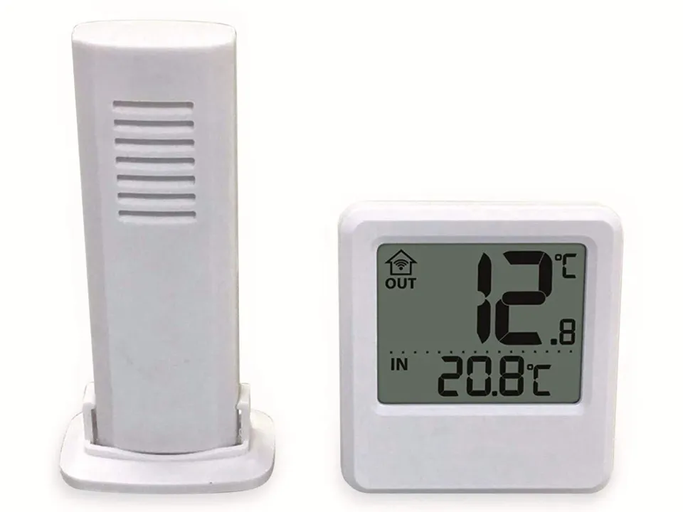 Technoline WS 9114 Funkthermometer mit Außensensor große Anzeige