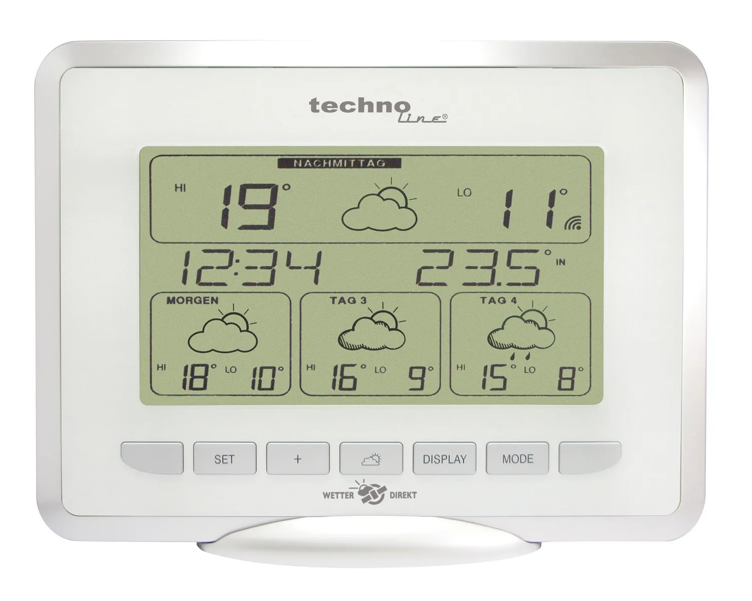 Technoline WetterDirekt WD 9535 Wetterstation 4-Tage weiß-silber
