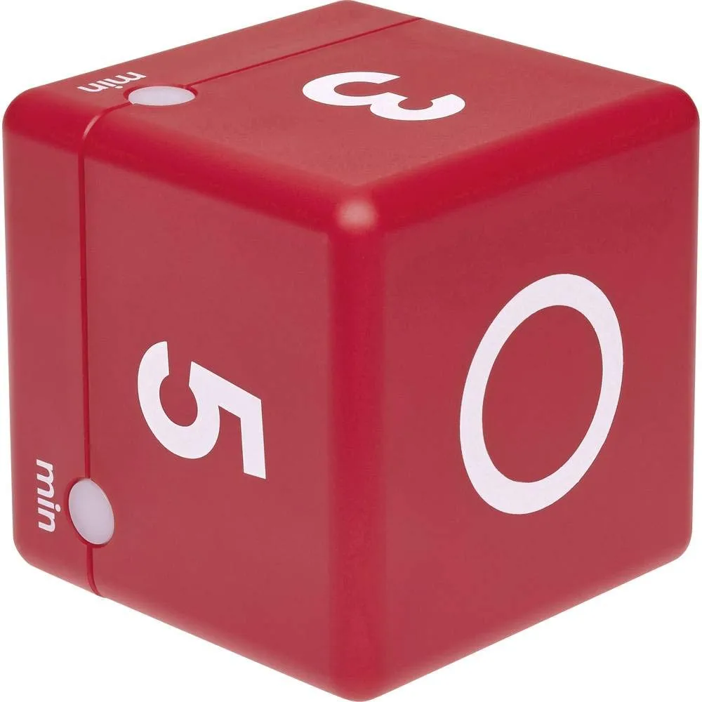 TFA Dostmann Cube Timer Zeitwürfel schwarz digital
