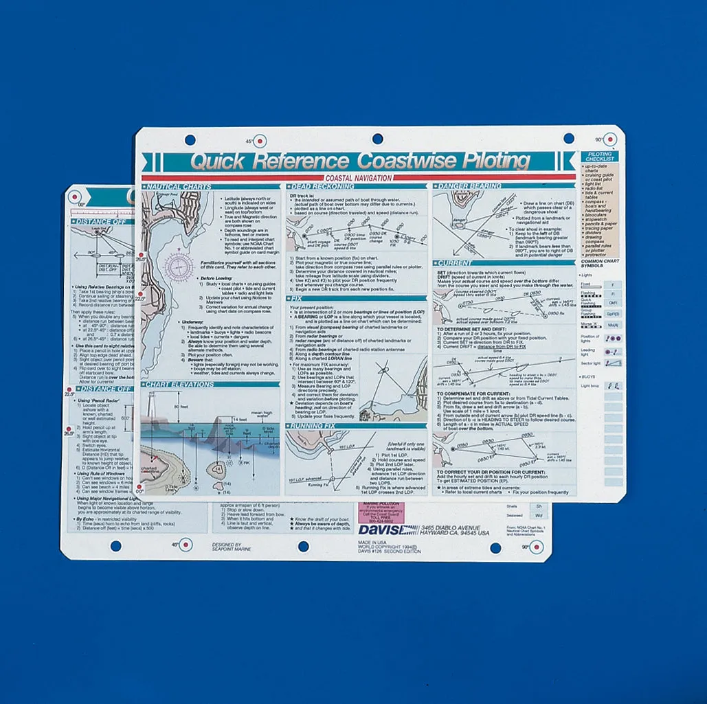 Davis 126 Coastwise Piloting Navigationskarte 22x28