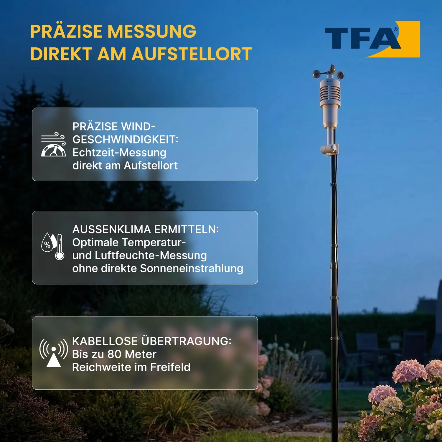 TFA Dostmann Spring Breeze 35.1140.01 Wetterstation Wind