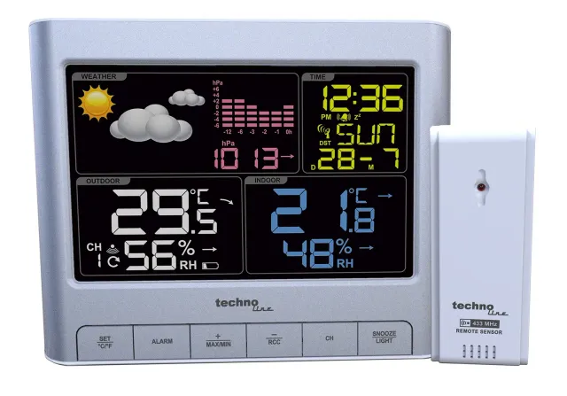 Technoline WS 6449 Wetterstation Funk DCF farbig