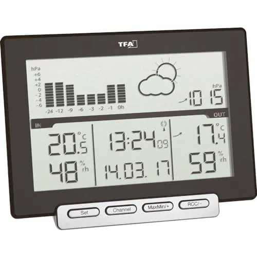 TFA Dostmann Meteo Sens 35.1139.01 Funkwetterstation schwarz