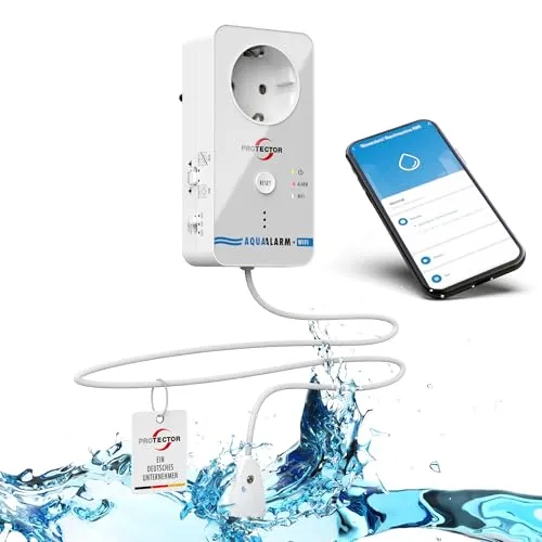 Protector WA-14 WLAN-Wassermelder Steckdose 2-m-Sensor