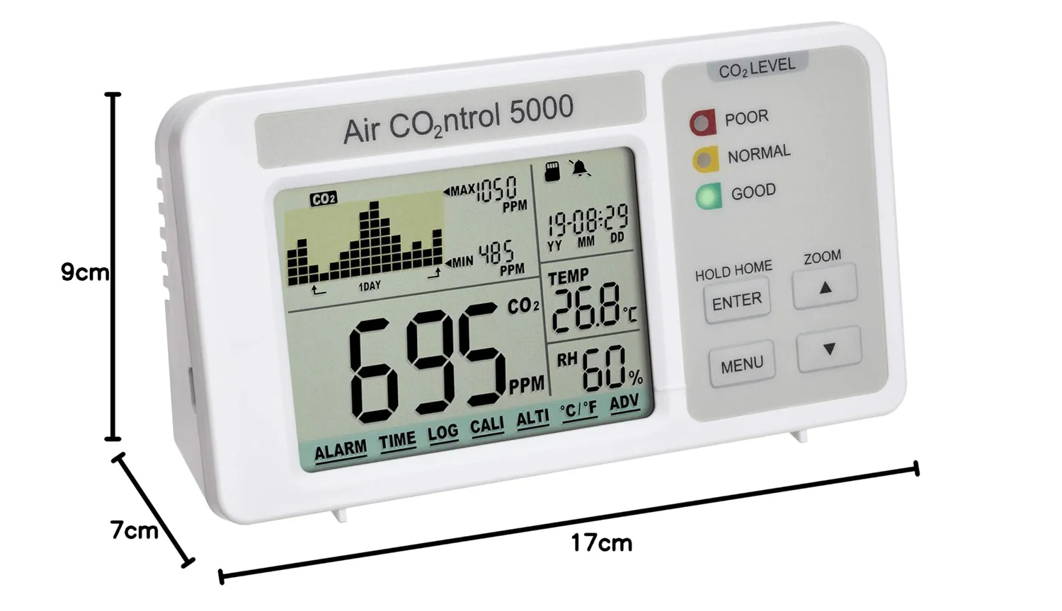 TFA Dostmann AIRCO2NTROL 5000 CO2-Messgerät weiß mit Ampelanzeige
