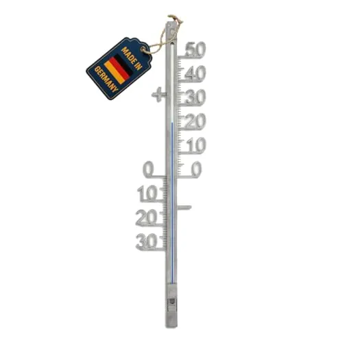 TFA Dostmann Außenthermometer analog Metall groß