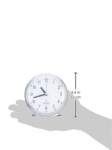 TFA Dostmann 60.1506 Funk-Wecker Silber analog geräuscharm