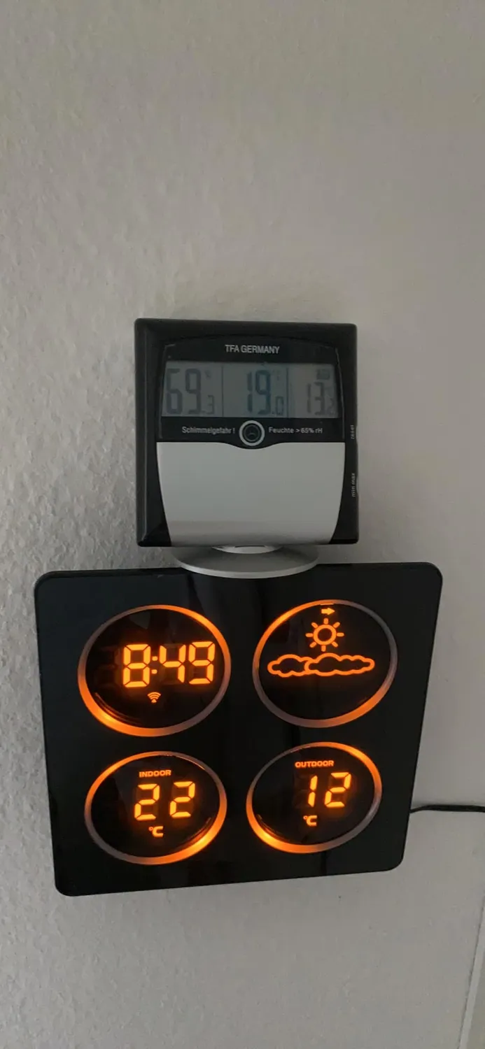 Technoline WS WS6830 Wetterstation Schwarz LED Orange