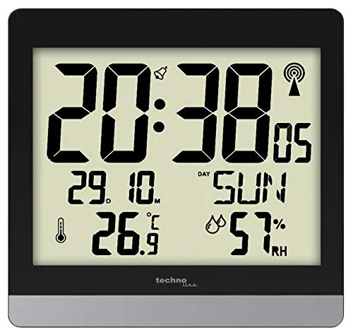 Technoline WS 8014 Funkwanduhr großes Display Klima