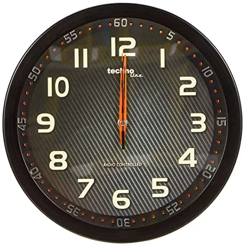 Technoline WT 8972 Funkwanduhr 30 cm schwarz-amber