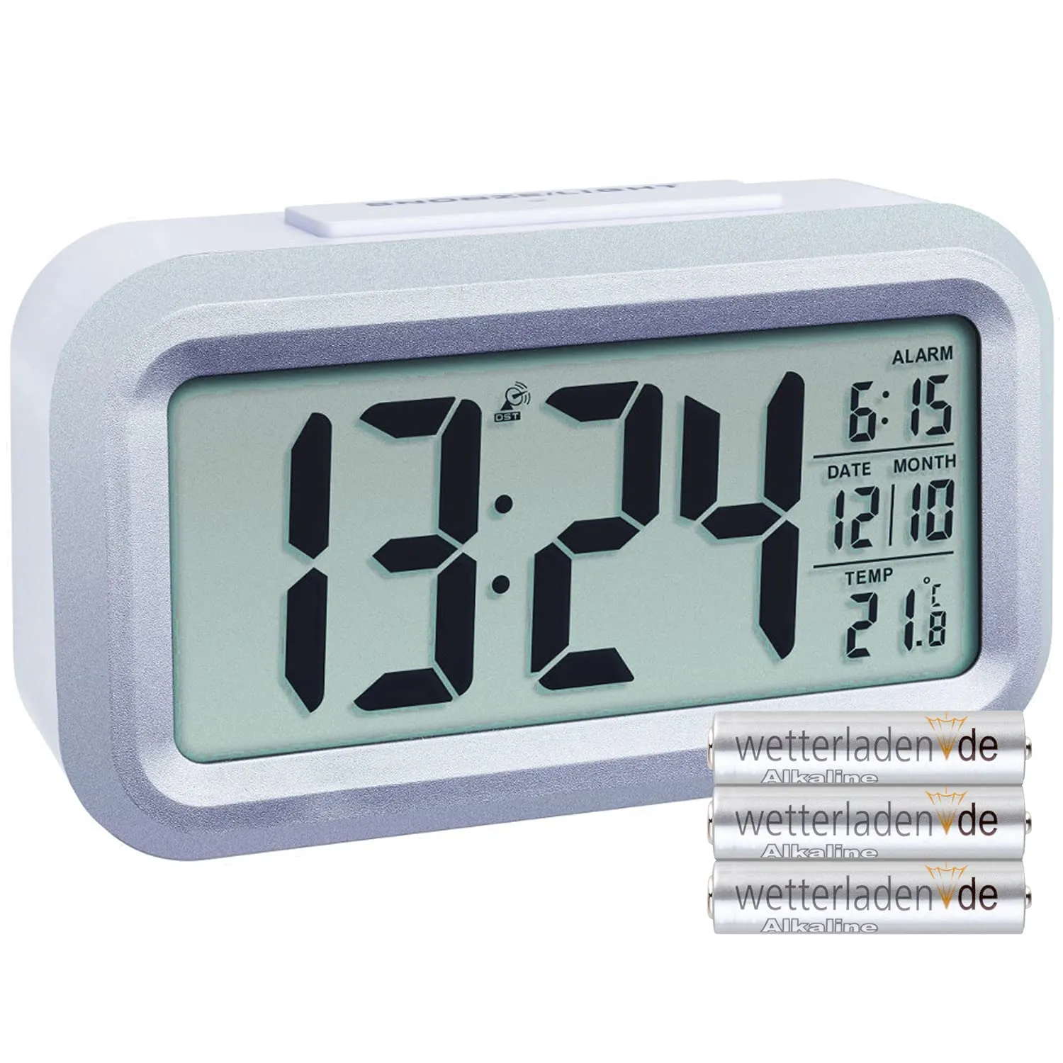 TFA Dostmann LUMIO Plus 60.2553.02 Funkwecker weiß-silber