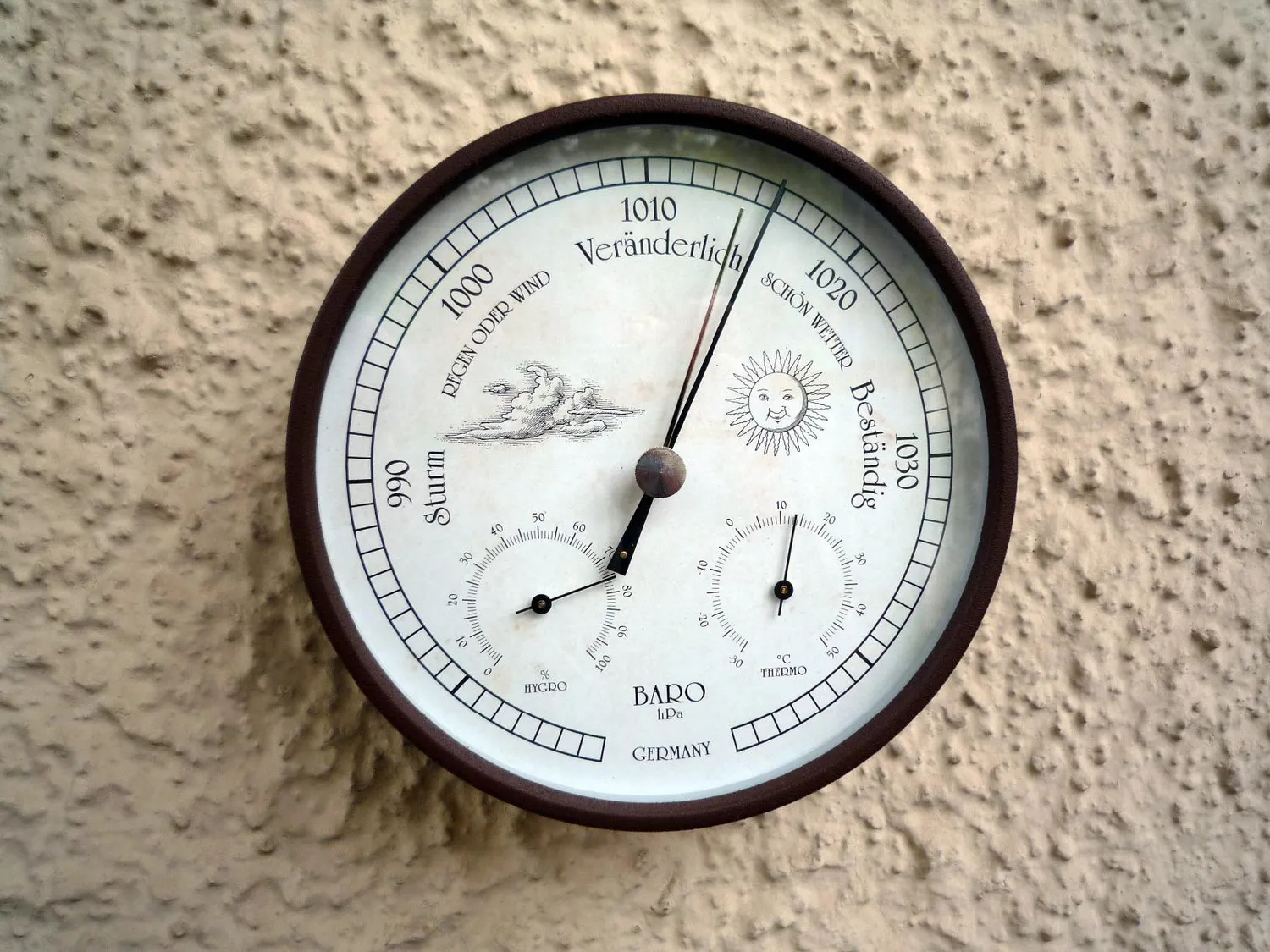 TFA Dostmann Analoge Wetterstation Rost-Optik wetterfest