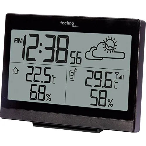 Technoline WS 9252 Funk-Wetterstation schwarz Frostalarm