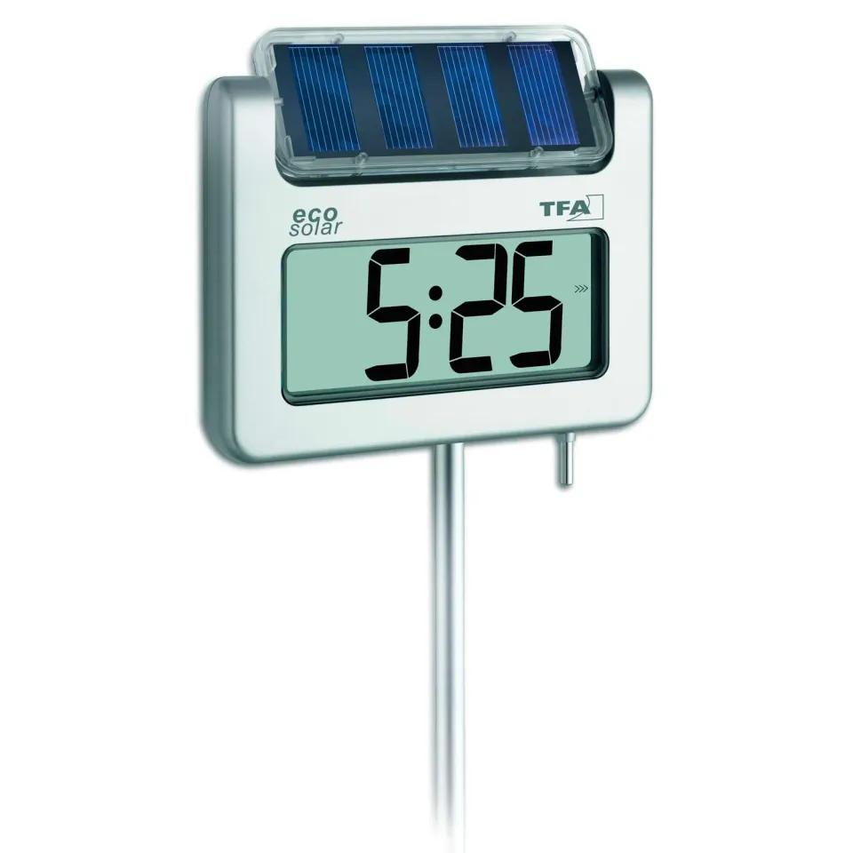TFA Dostmann 30.2026 Solar-Gartenthermometer silber 114,5 cm