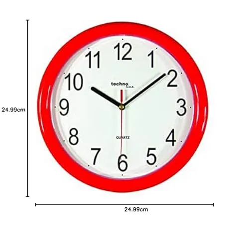 Technoline WT 600 Wanduhr Rot 25 cm Kunststoff