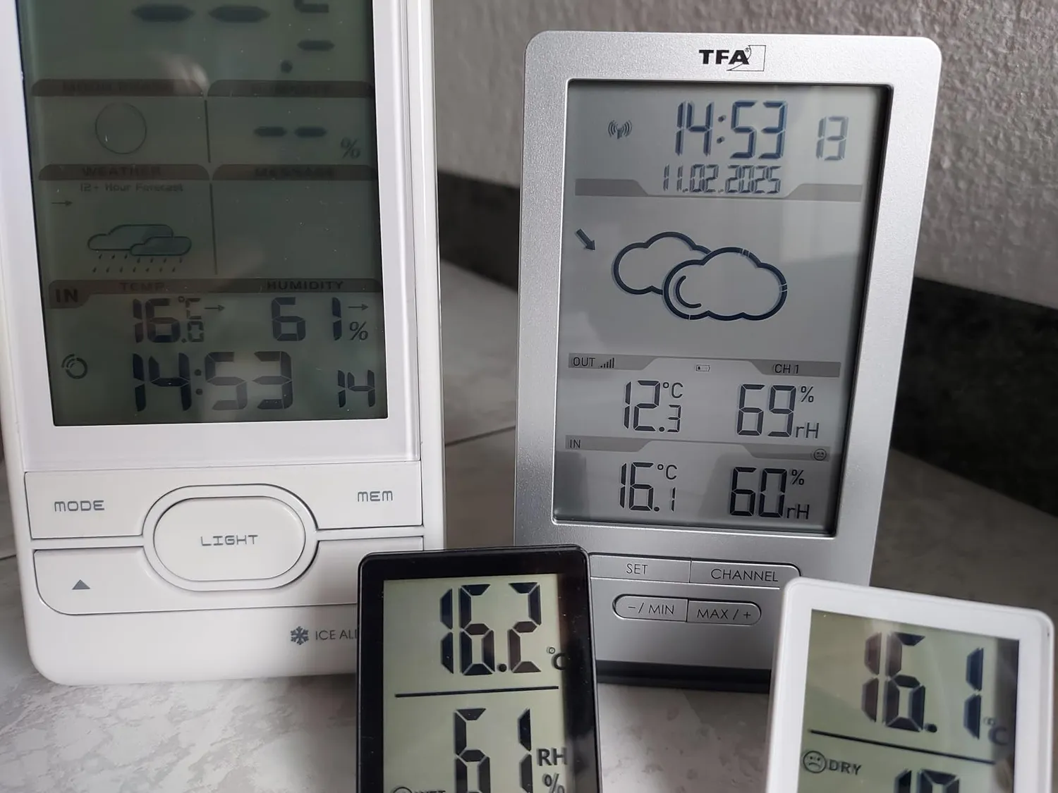 TFA Dostmann Xena Funk-Wetterstation silber Außensensor