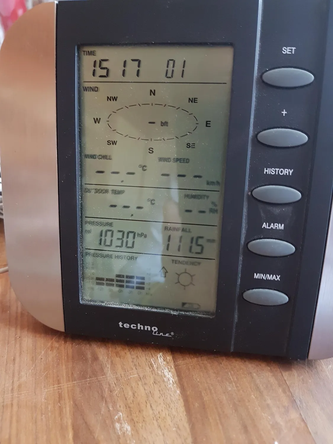 Technoline WS 1600-IT Wettercenter schwarz 4-teilig Wind