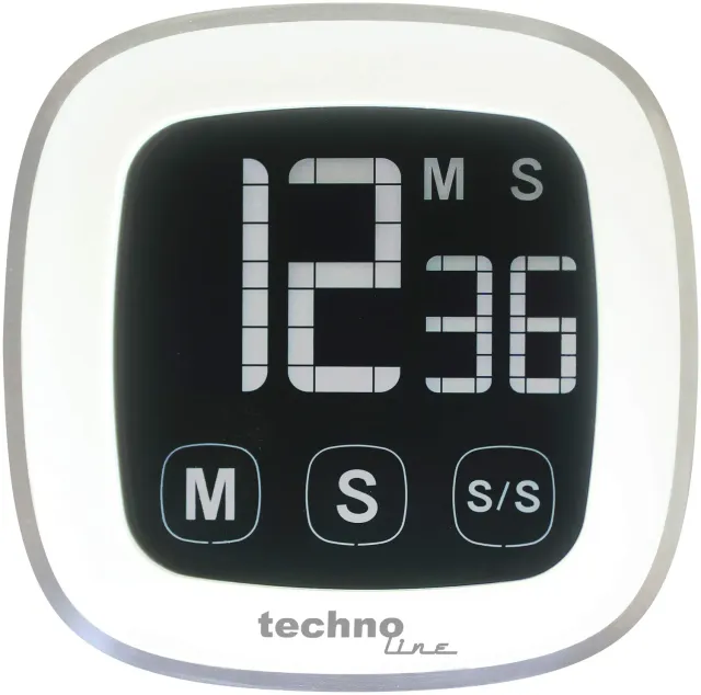 Technoline KT 400 Kurzzeitwecker digital weiß-silber Magnet