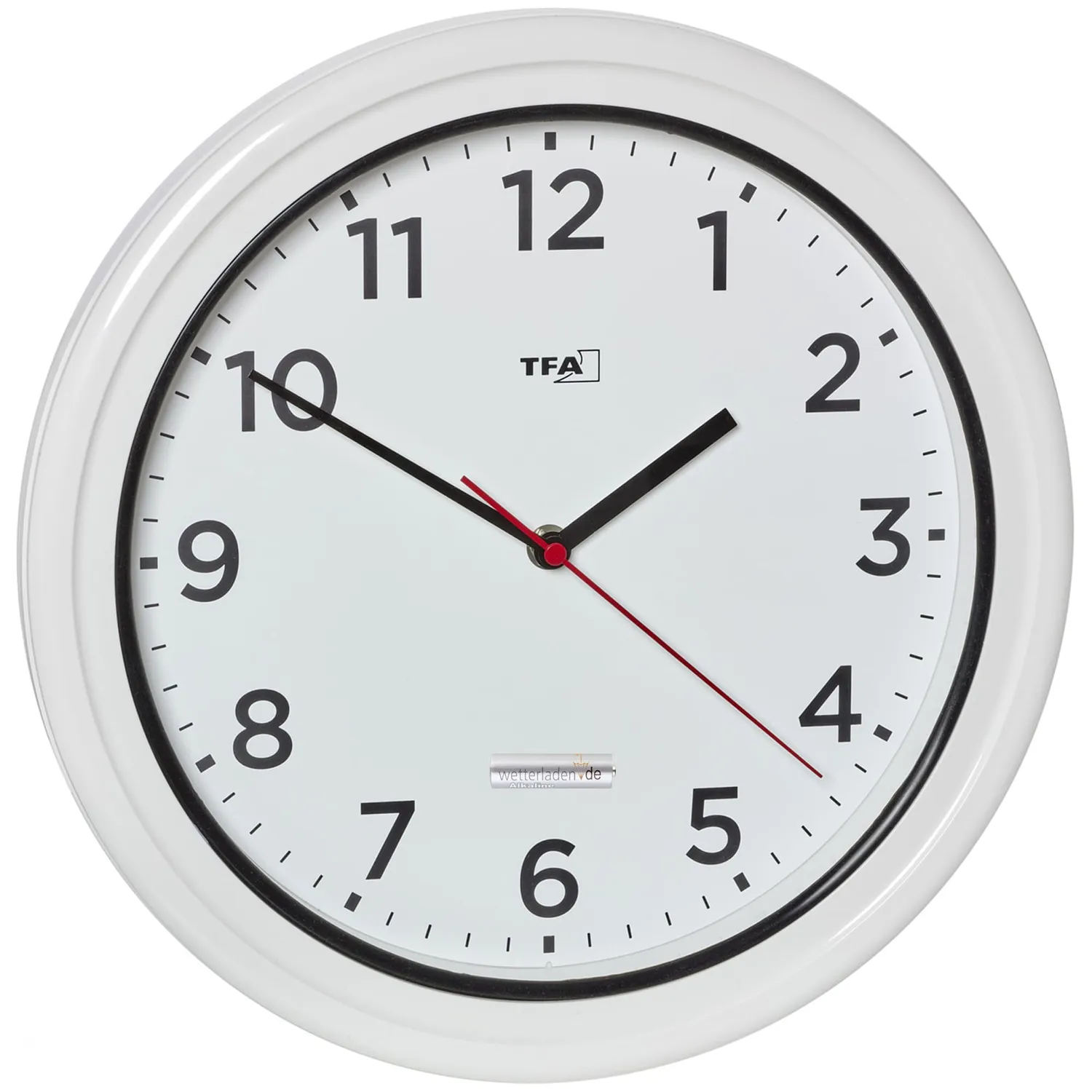 TFA Dostmann 60.3078 Outdoor-Wanduhr weiß 30,5 cm IP67