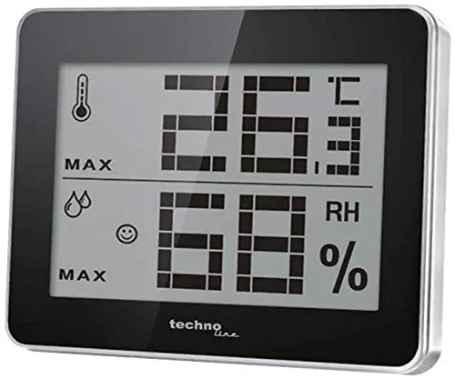 Technoline WS9450 Bürothermometer schwarz Wohlfühlindikator
