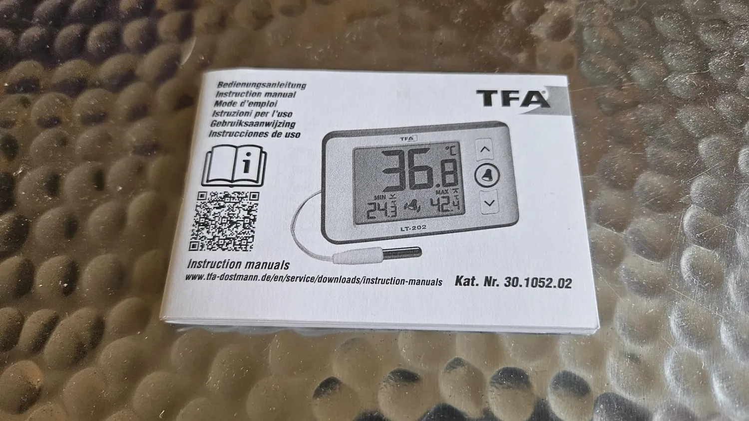 TFA Dostmann LT202 30.1052 Profi-Thermometer weiß Alarm