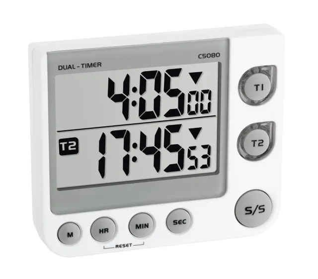 TFA Dostmann 38.2025 Timer 2-fach weiß digital