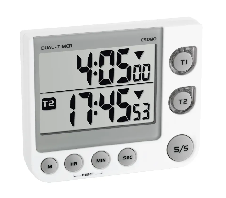 TFA Dostmann 38.2025 Timer 2-fach weiß digital