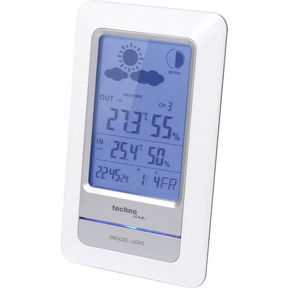 Technoline WS 6740 Wetterstation Weiß Vorhersage
