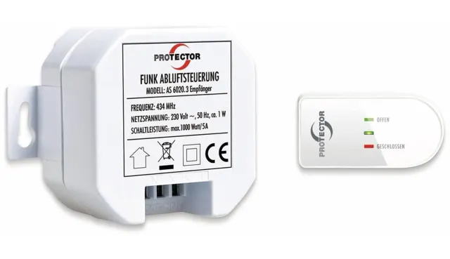 Protector AS-6020.3 Funk-Abluftsteuerung Fensterkontakt 1000W