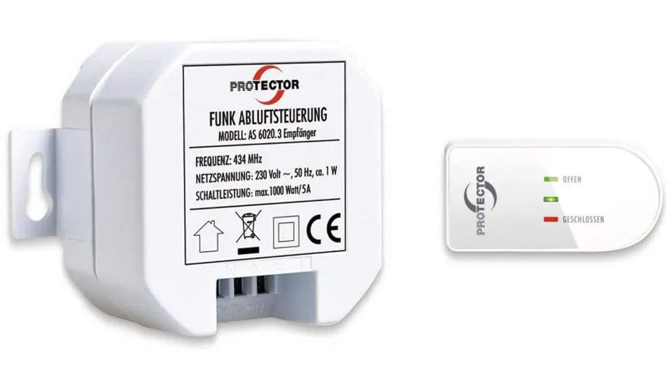 Protector AS-6020.3 Funk-Abluftsteuerung Fensterkontakt 1000W