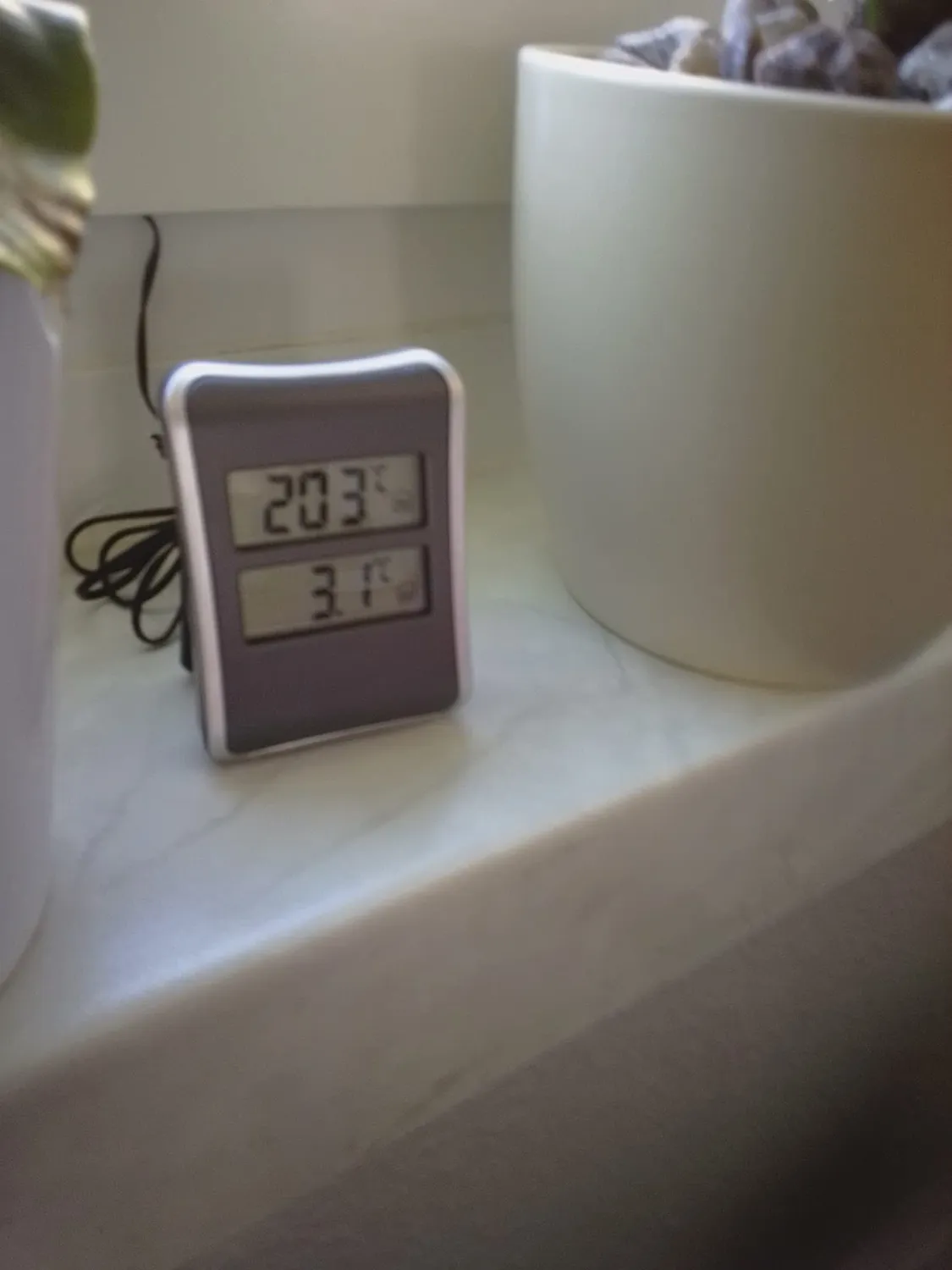 TFA Dostmann 30.1044 Innen-Außen-Thermometer anthrazit Kabel