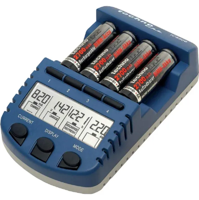 Technoline BC 1000 Akku-Ladegerät AA AAA blau Einzelschacht