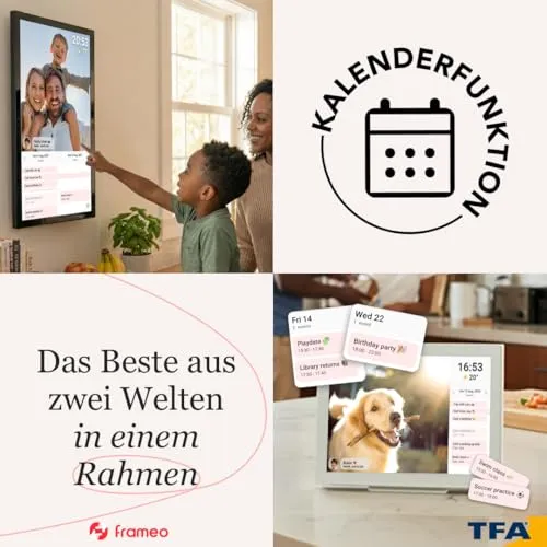 TFA Dostmann 37.1001 WLAN-Bilderrahmen 10 Zoll braun Touch