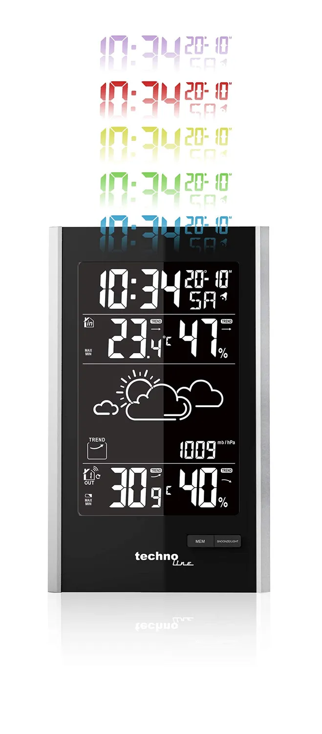 Technoline WS 9060 Wetterstation Schwarz-Silber