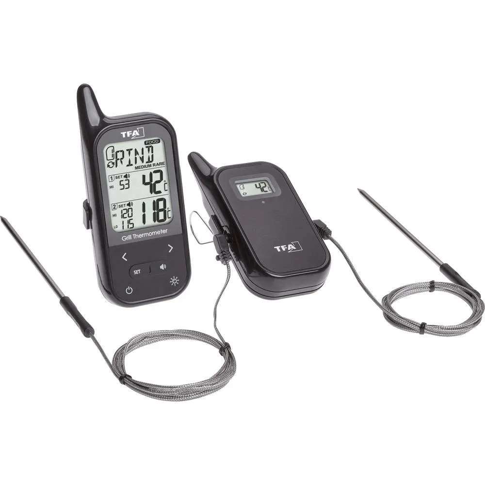 TFA Dostmann Küchen-Chef Twin 14.1511 Funk-Grillthermometer
