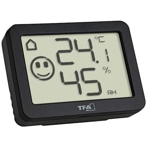 TFA Dostmann Mini Thermo-Hygrometer Schwarz digital Komfort