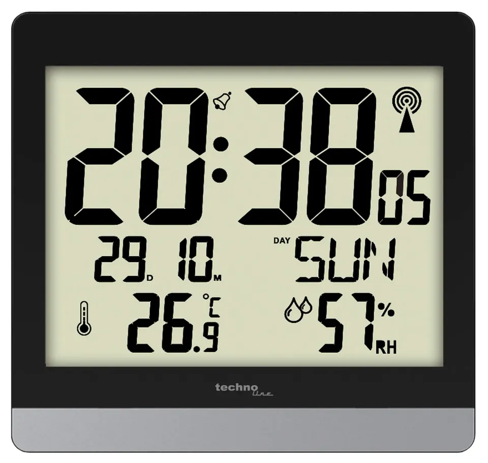 Technoline WS 8014 Funkwanduhr großes Display Klima