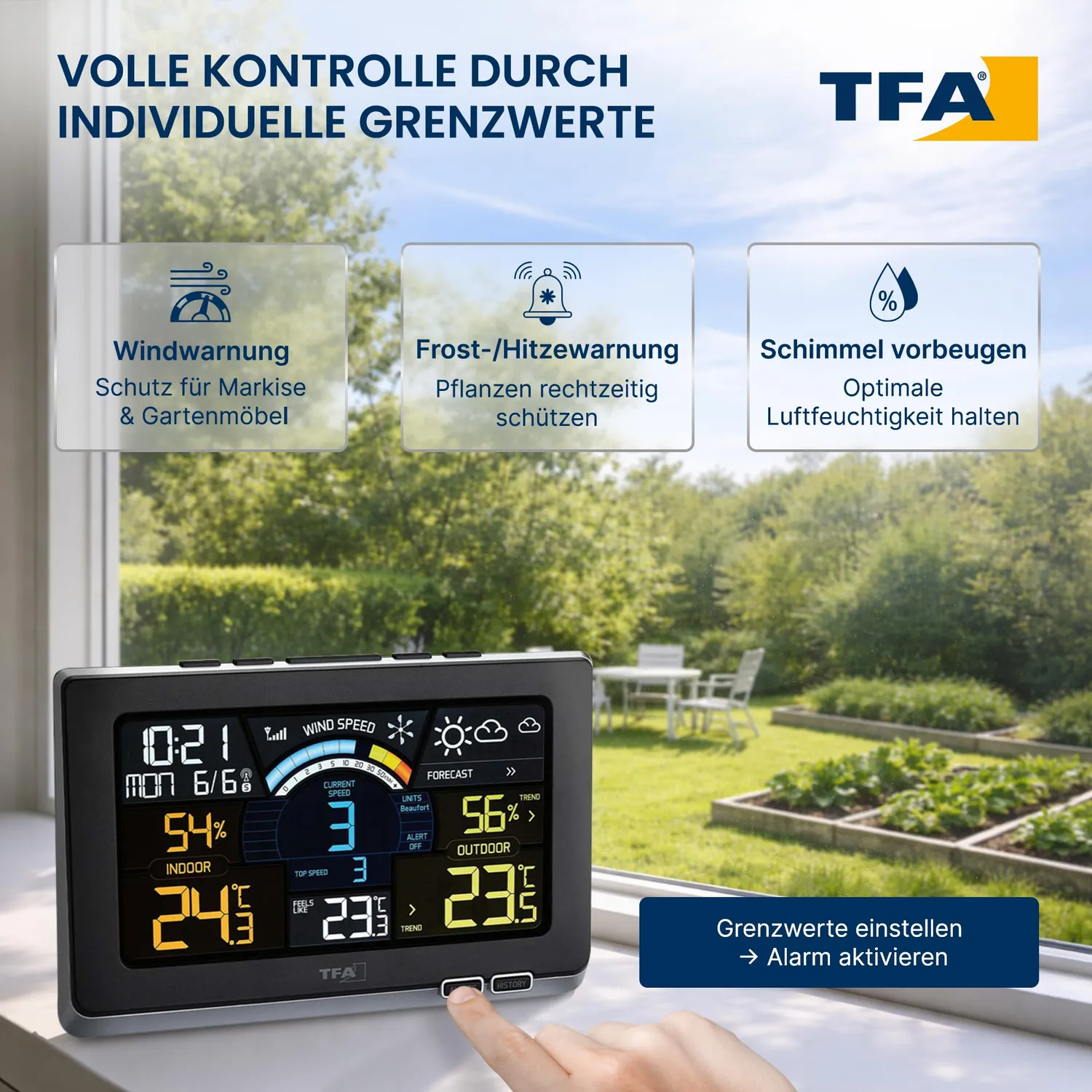 TFA Dostmann Spring Breeze 35.1140.01 Wetterstation Wind