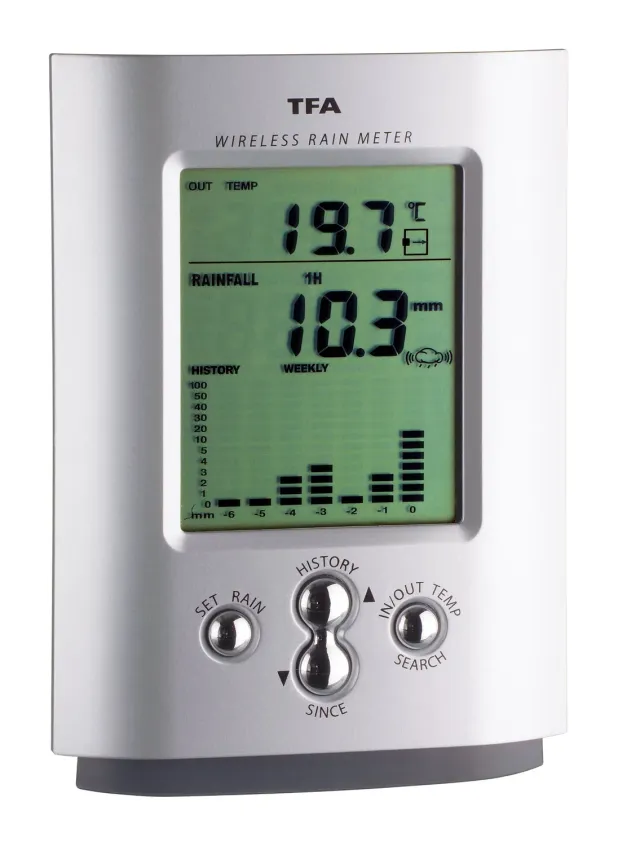 TFA Dostmann Monsun 47.3003 Funk-Regenmesser grau
