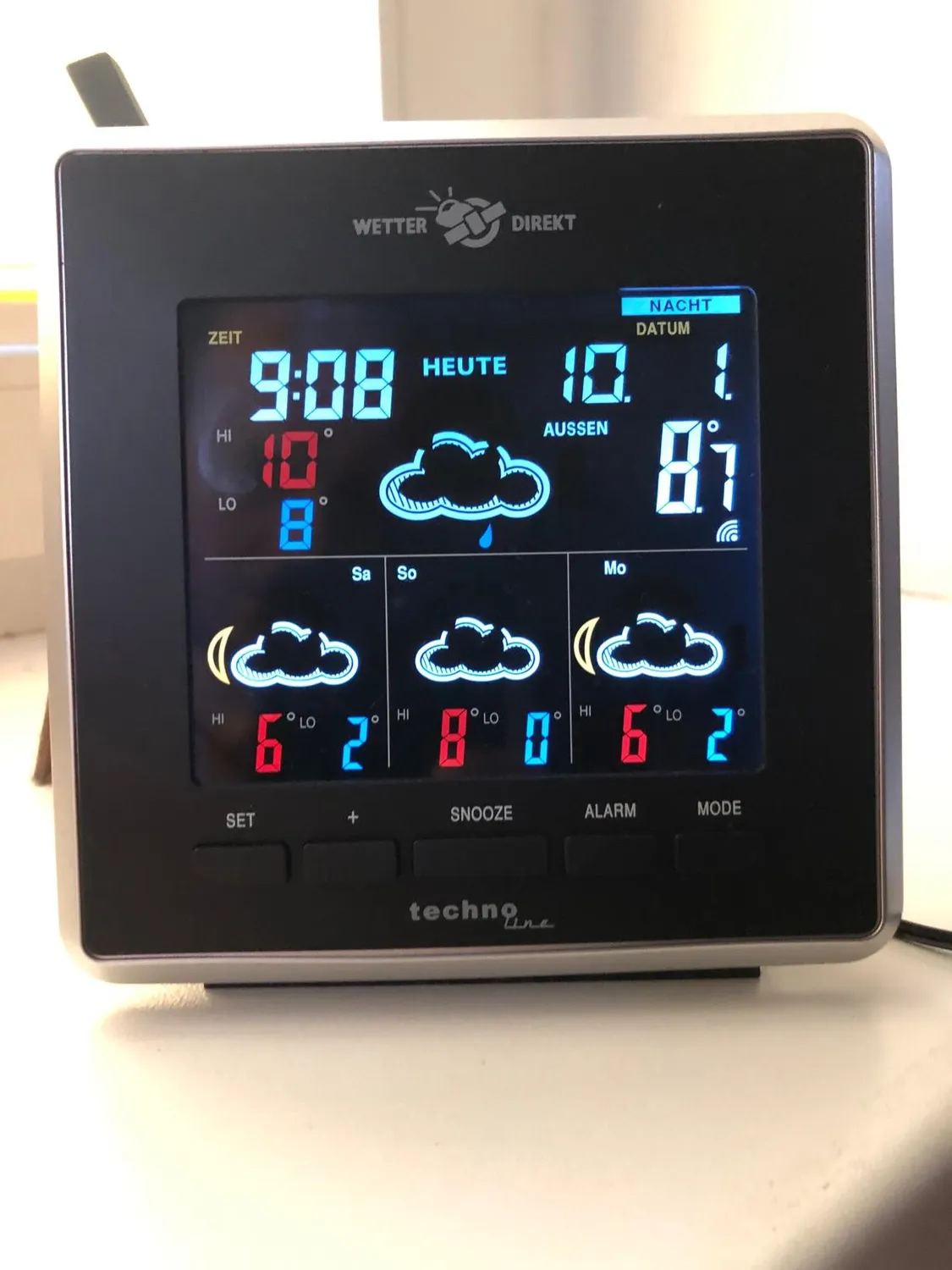 Technoline WD 4026 Wetterstation satellitengestützt LED