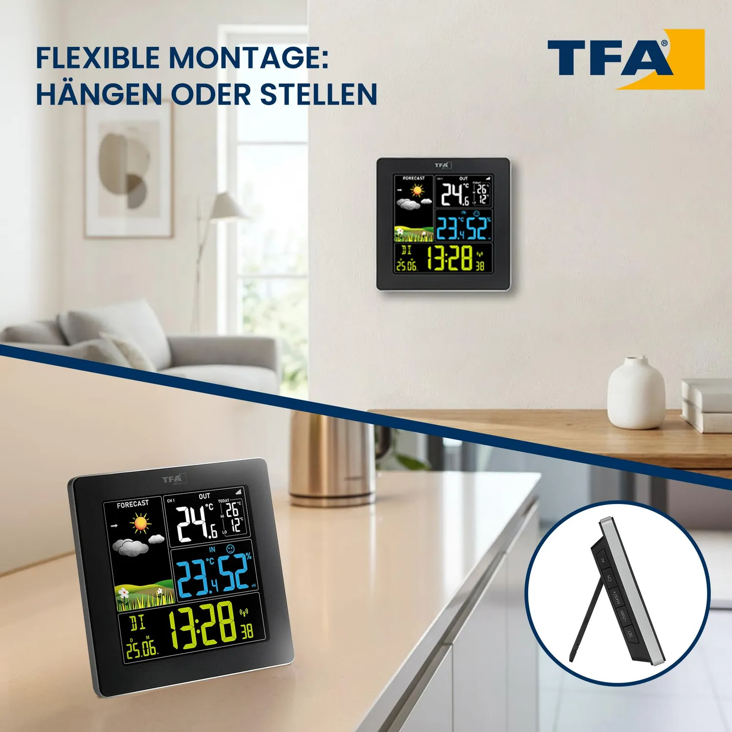 TFA Dostmann SUN2 35.1174 Funk-Wetterstation schwarz