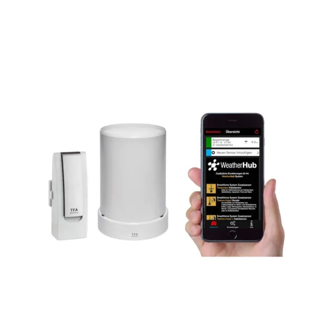 TFA Dostmann WeatherHub Starter-Set Regenmesser Gateway