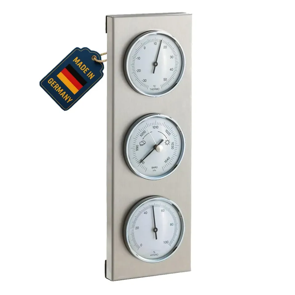 TFA Dostmann 20.2034 Wetterstation Edelstahl analog außen